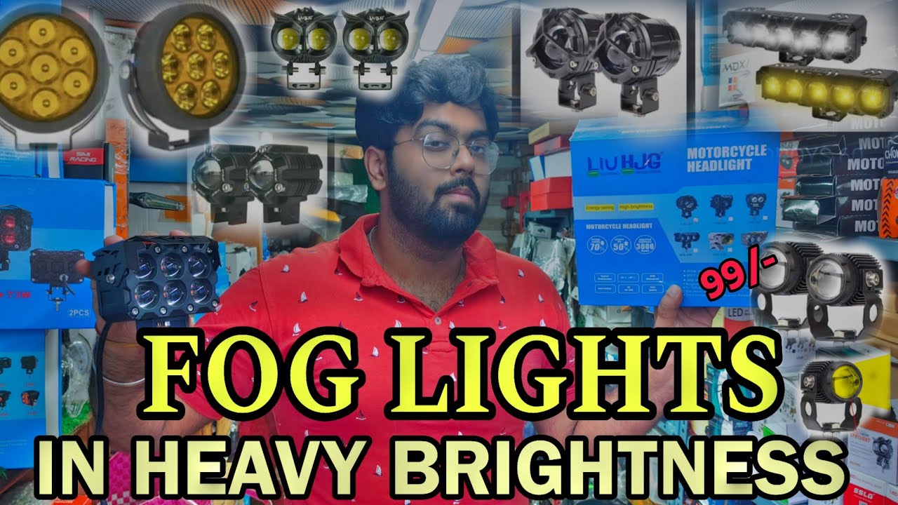 FOG LIGHTS FOR ALL BIKES AND CARS TOO 💯🔥// HJG FOGLIGHTS //BIKE ACCESSORIES 😍 ..//BIKE LIGHTS