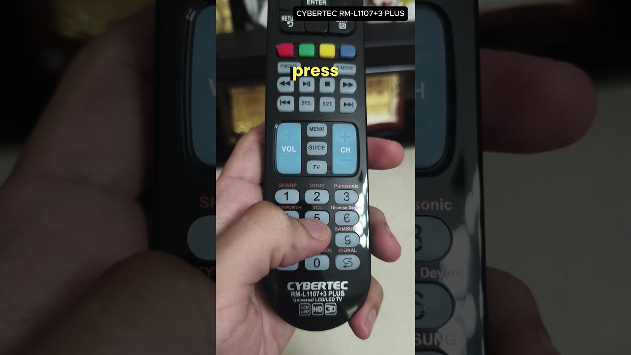 CYBERTEC UNIVERSAL REMOTE RM-L1107+3 PLUS - PAIRING TUTORIAL
