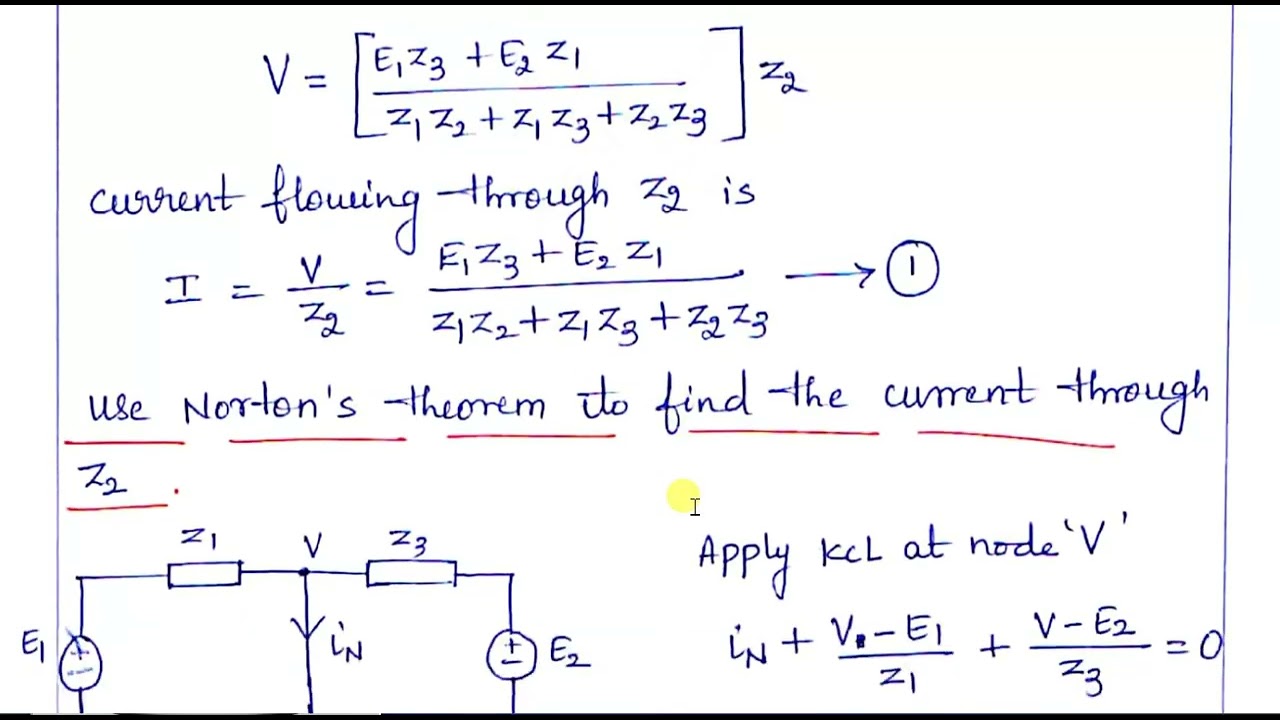 #BEC304  state and prove Norton's  theorem--- Important