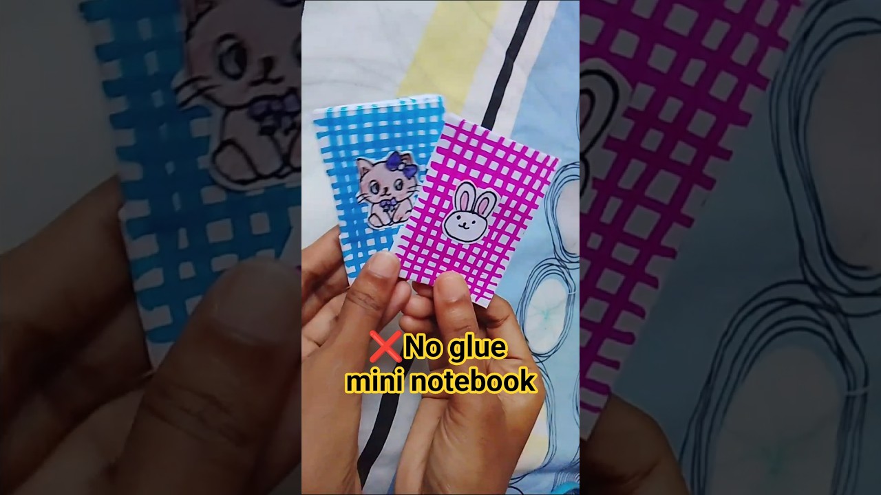cute Mini notebook from one sheet of paper without glue 