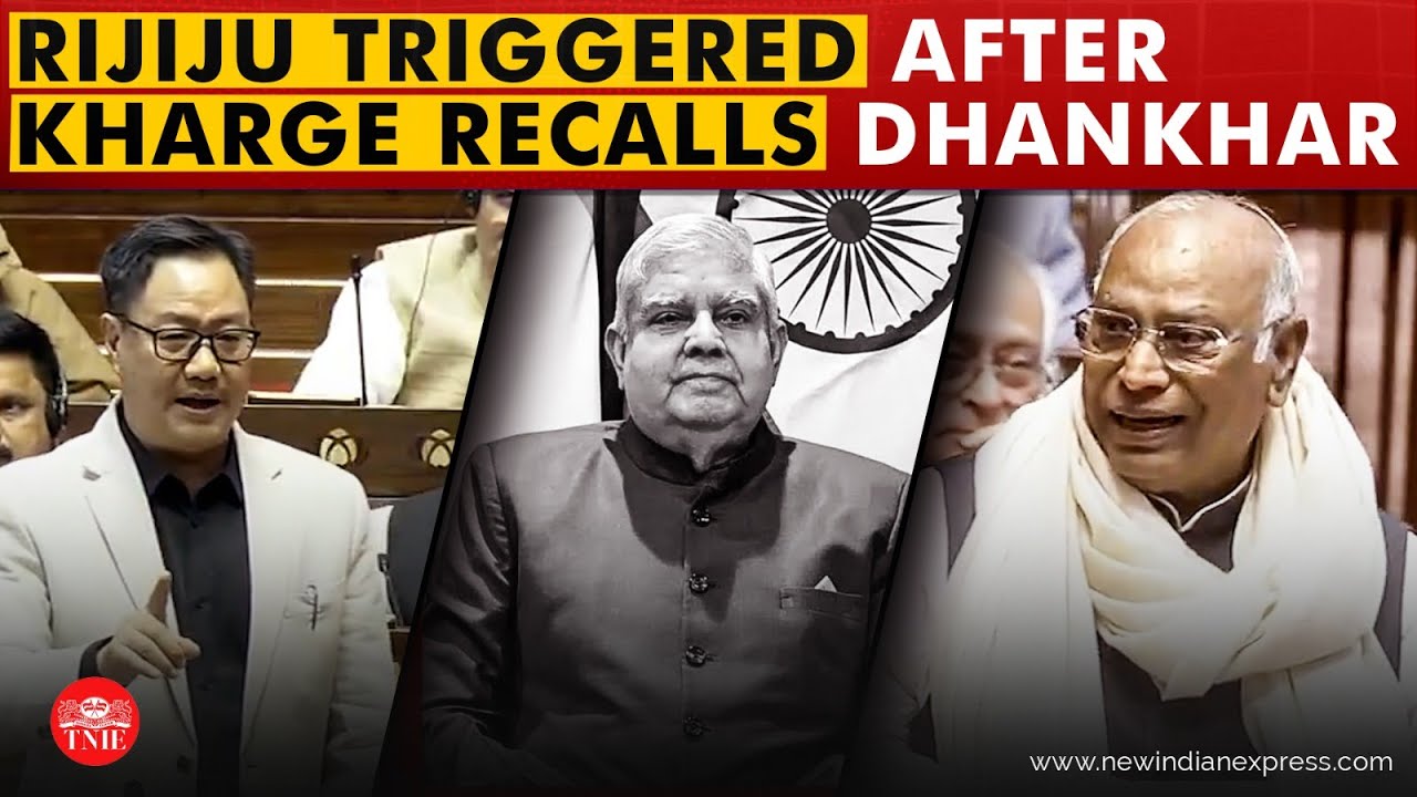'Could not bid him farewell': Kharge versus Rijiju over Jagdeep Dhankhar in Rajya Sabha