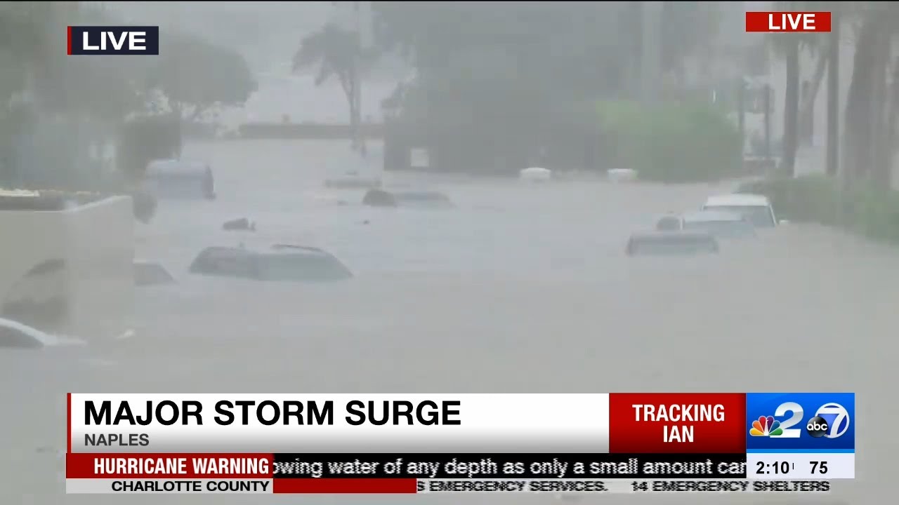 Hurricane Ian, WBBH-TV Channel 2 Ft. Myers FL Live Coverage, Sept. 28, 2022 (10:50 AM - 2:40 PM EDT)