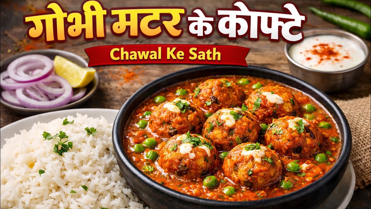 😋 आज का टेस्टी लंच Live | गोभी मटर कोफ्ता चावल के साथ 🍚🔥 #HomemadeFood #LunchLive 