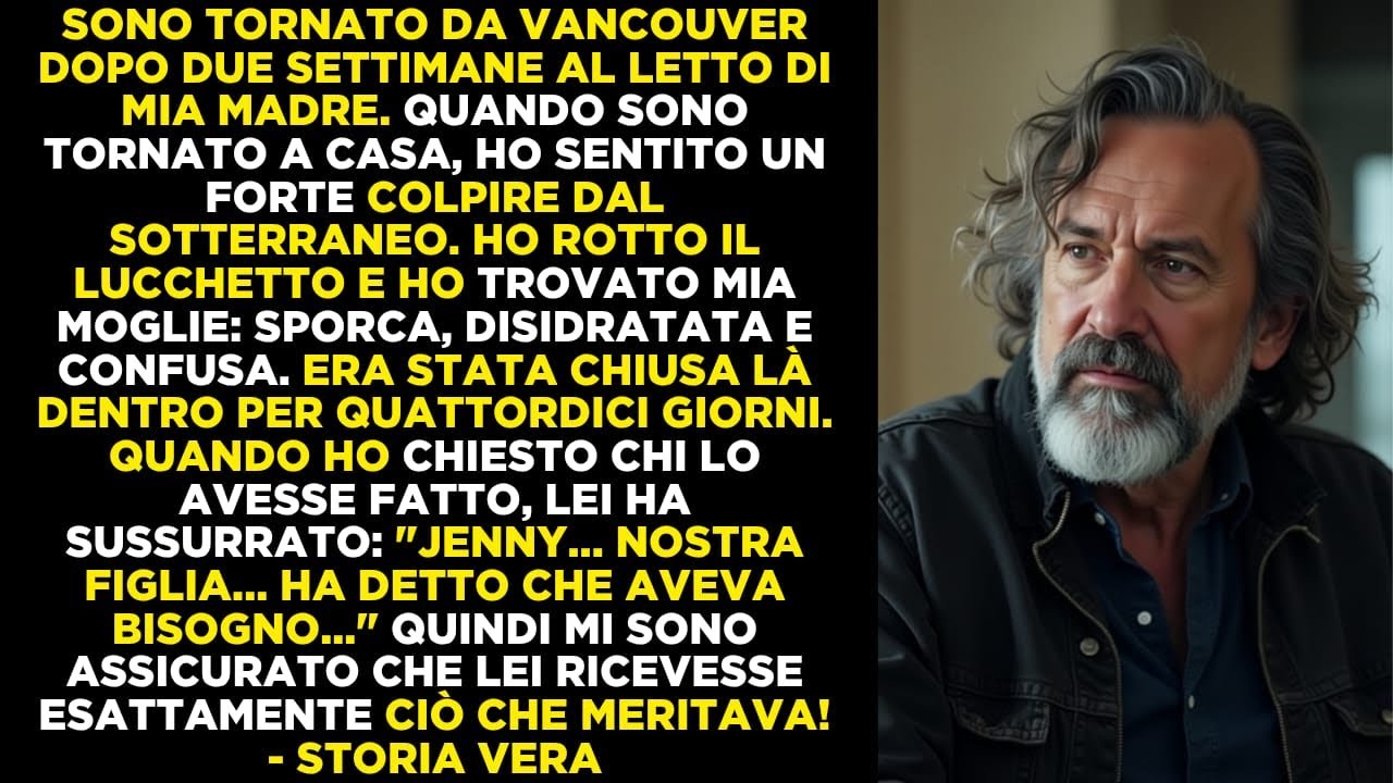Tornai dal capezzale di mia madre e trovai mia moglie chiusa in cantina… nostra figlia era…