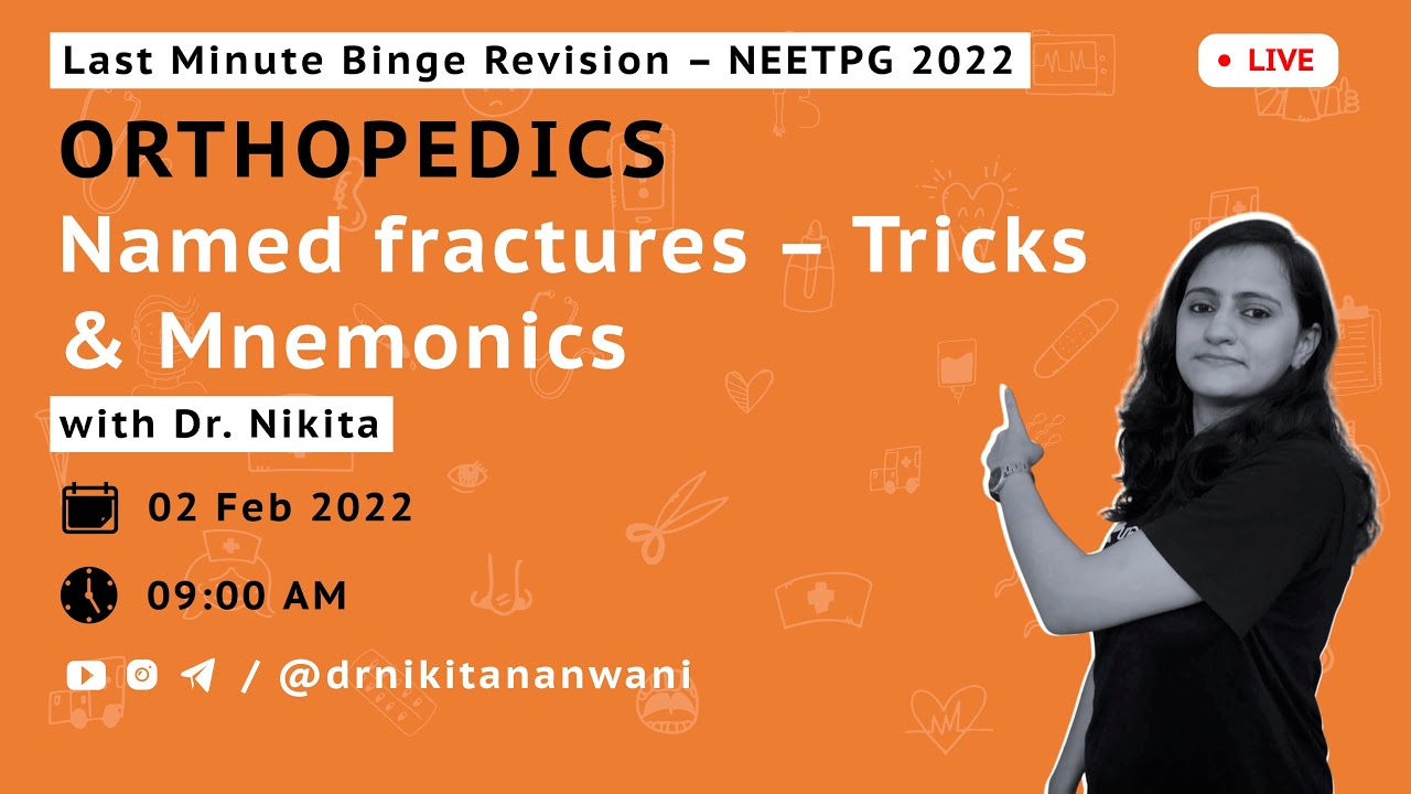Named fractures mnemonics  | NEETPG 22 LMR | Dr. Nikita Nanwani