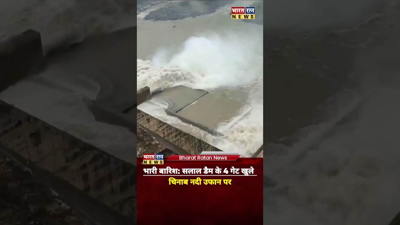 भारी बारिश का असर! Salal Dam के 4 गेट खुले