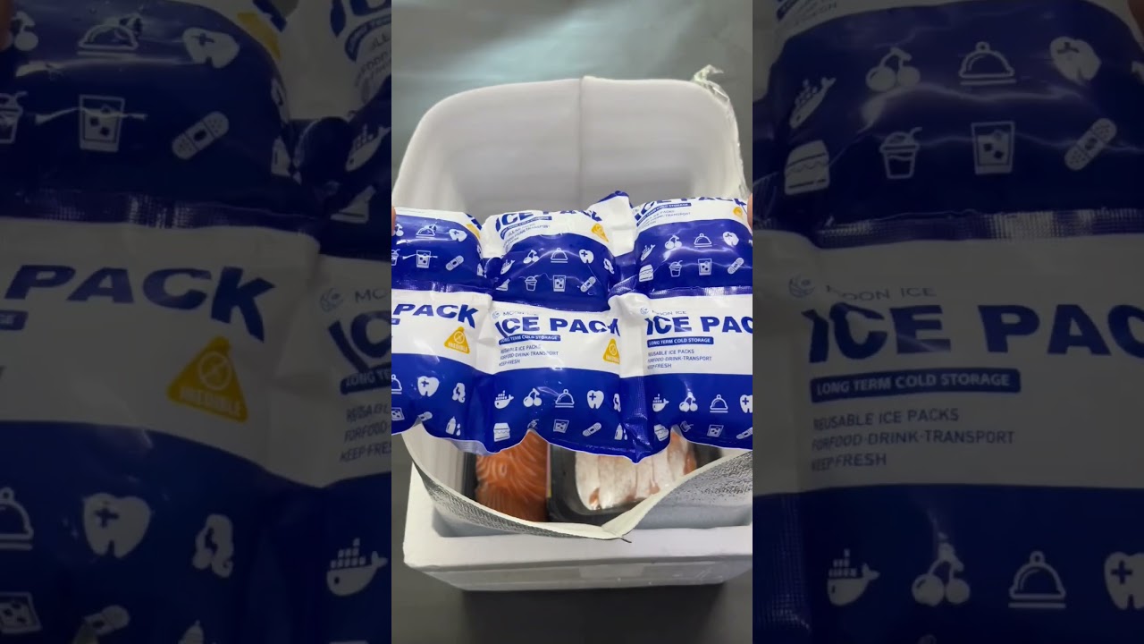 How to transport salmon by express delivery? Use moon ice packs! Contact us get free sample! #food