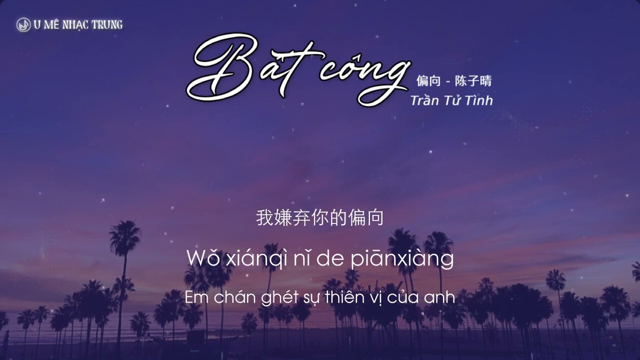 [Vietsub] Bất Công - Trần Tử Tình / 偏向 - 陈子晴 /| Nhạc Trung tâm trạng hot tiktok