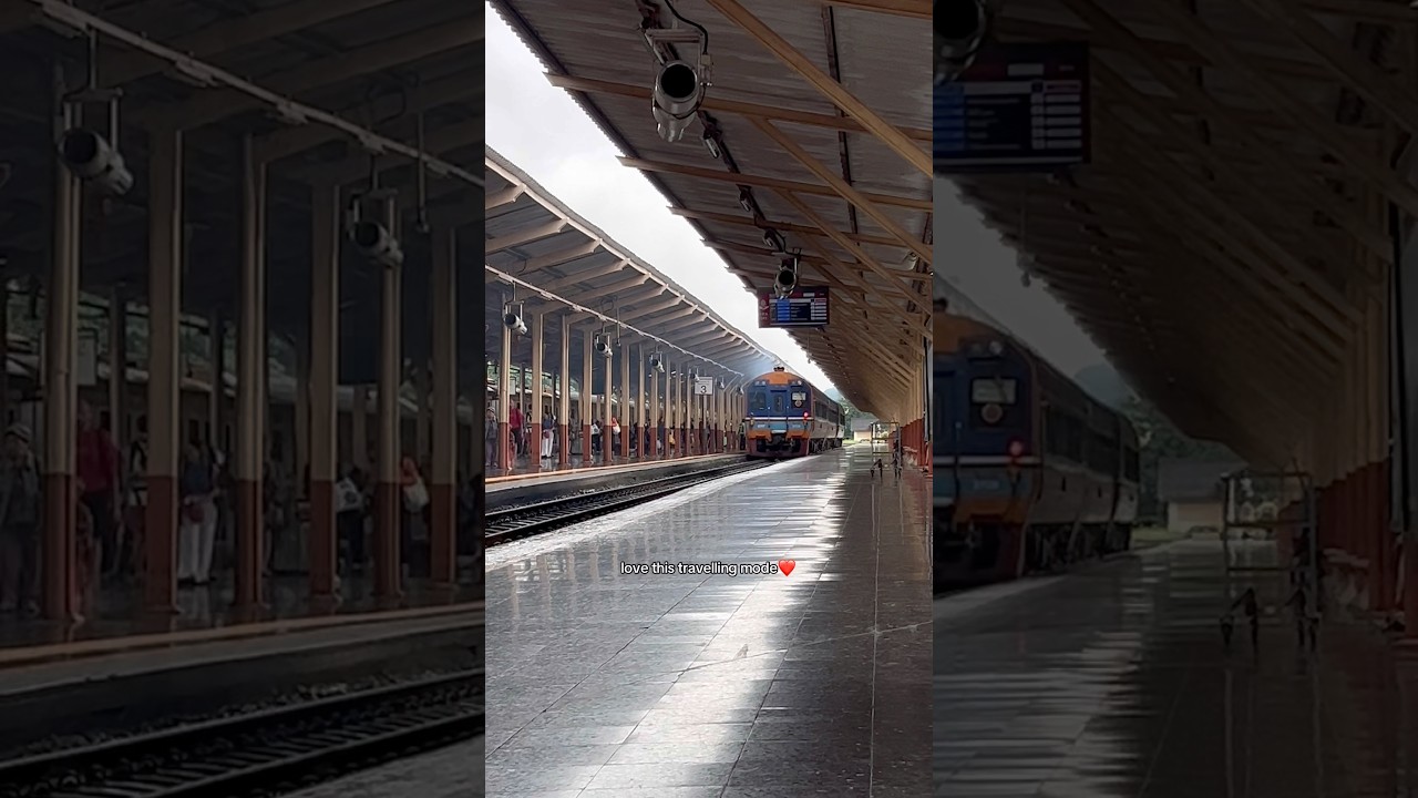 train, love this safe traveling mode 🩵 #travel #solotravel #travelnote #chiangmai Travel Note