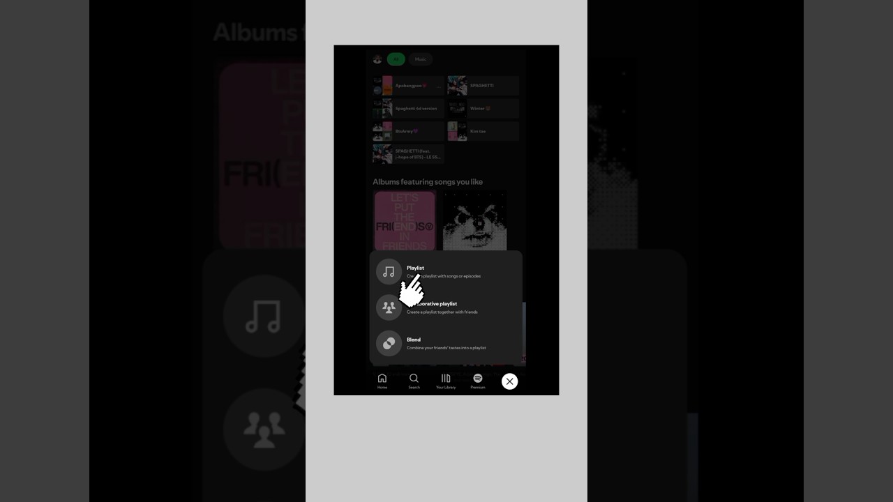 How to stream BTS song on Spotify(2025)How to create playlist on Spotify☃️#bts #btsarmy #shorts #rm