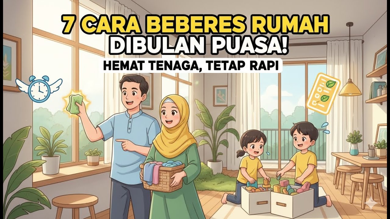 7 Cara Beberes Rumah di Bulan Puasa – Irit Tenaga Tapi Tetap Bersih & Rapi