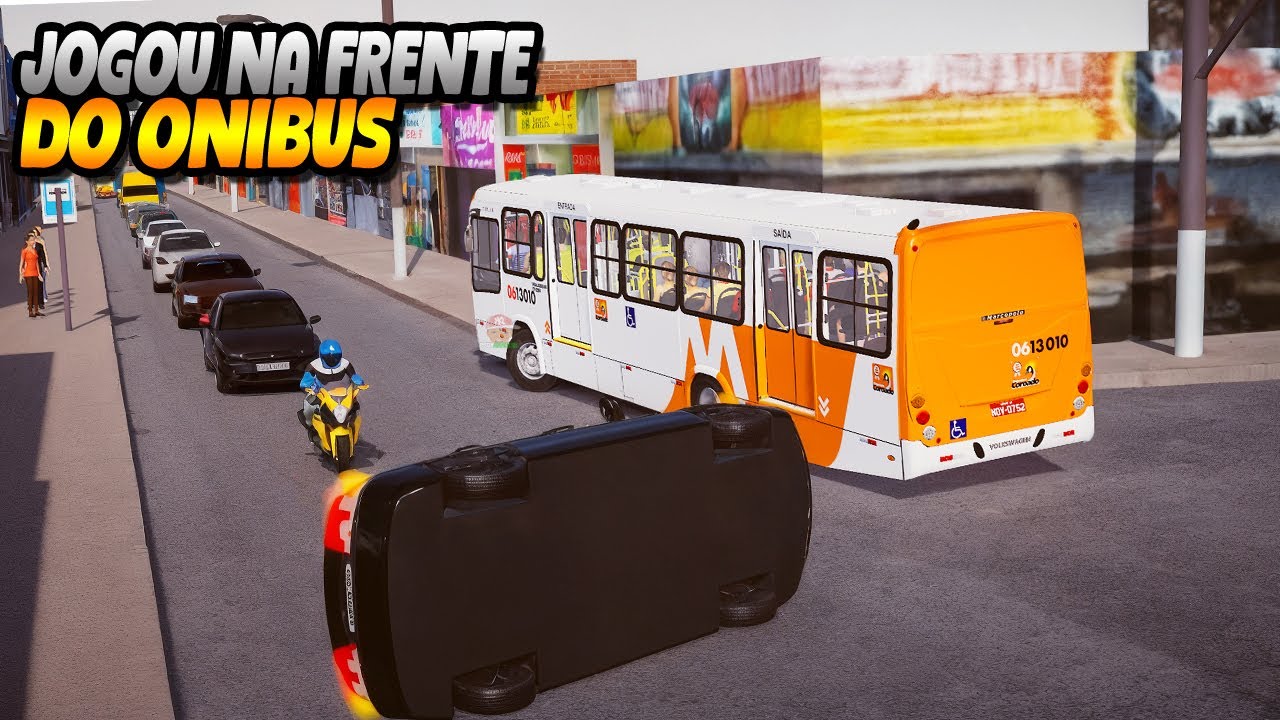 ONIBUS CAPOTOU O CARRO NO MEIO DA AVENIDA - PROTON BUS SIMULATOR