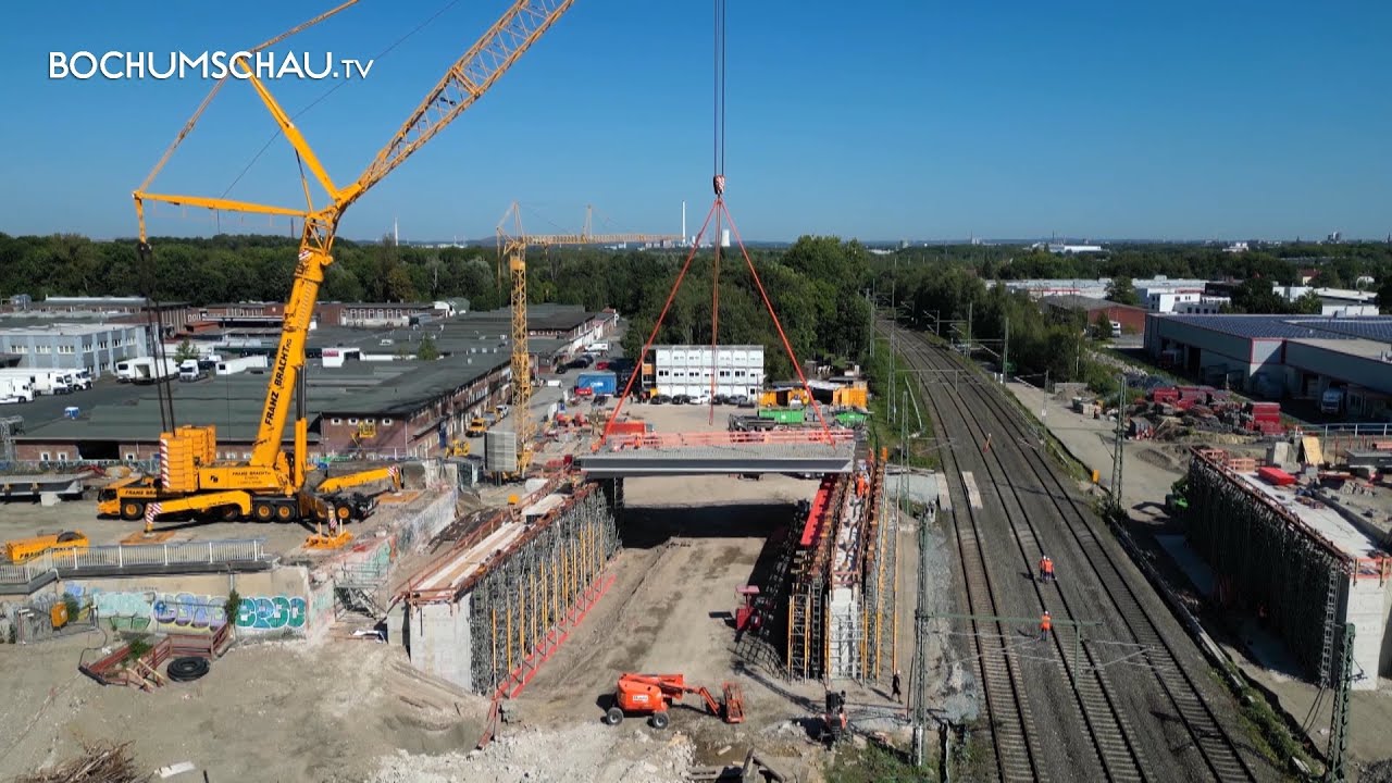 A40 Rohbau Schlachthofbrücke 🚧 Sperrung und Neubau Autobahnbrücke