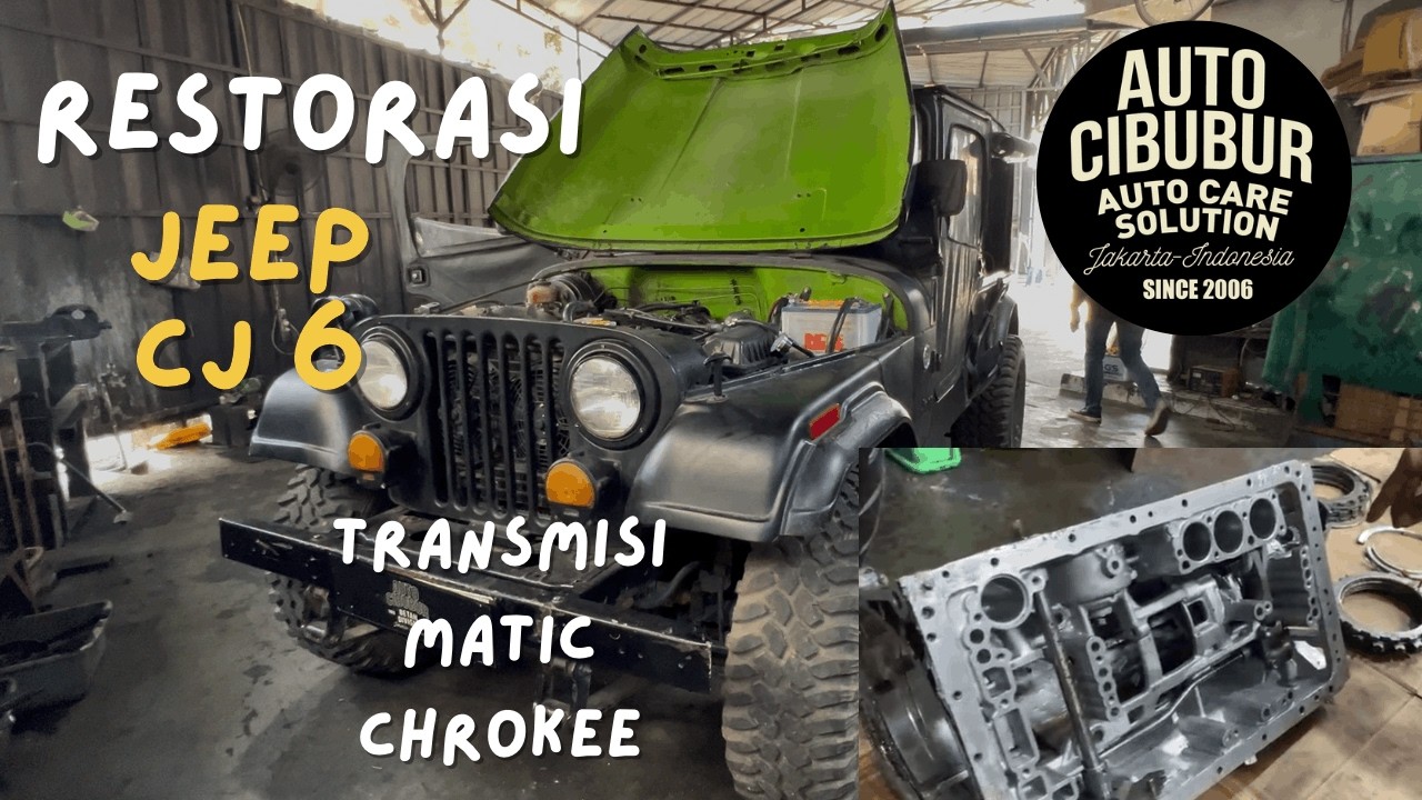 Restorasi CJ 6  Menggunakan Transmisi Matic Cherokee Part 2 Automatic Transmission & Test Drive