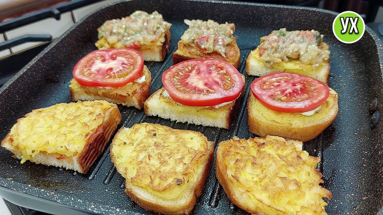 😋Золото, а не бутерброды👍 Всего 3 ИНГРЕДИЕНТА и сразу 2 РЕЦЕПТА за 5 минут!
