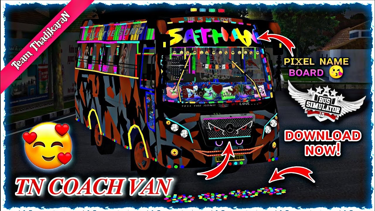 Brand new TN coach van mod for bussid 😍 || full review