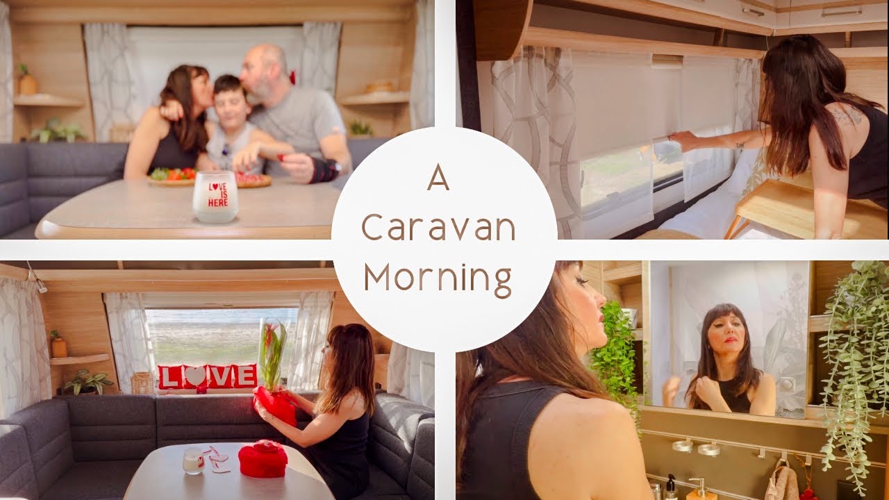Silent Vlog - Valentine’s Morning in Our Cozy Caravan 🌊 A Peaceful Wake-Up