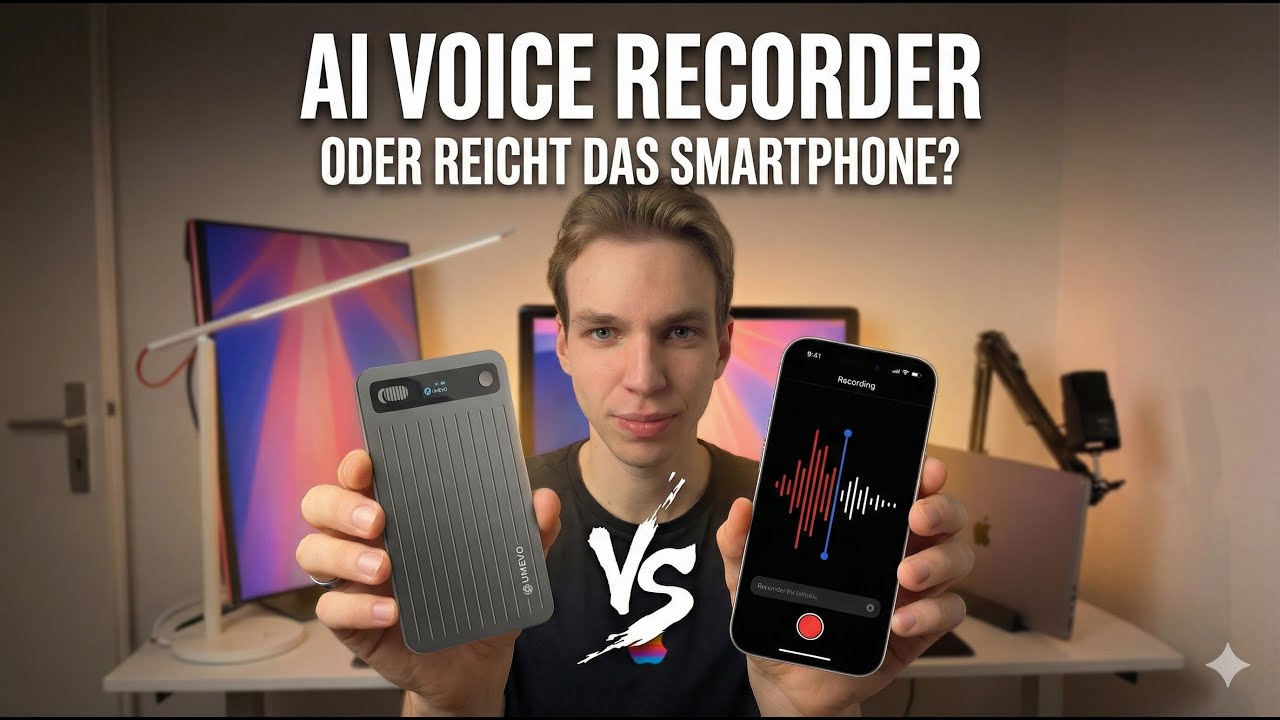 Was kann ein KI Diktiergerät im Vergleich zum Smartphone? Umevo Note Plus im Test