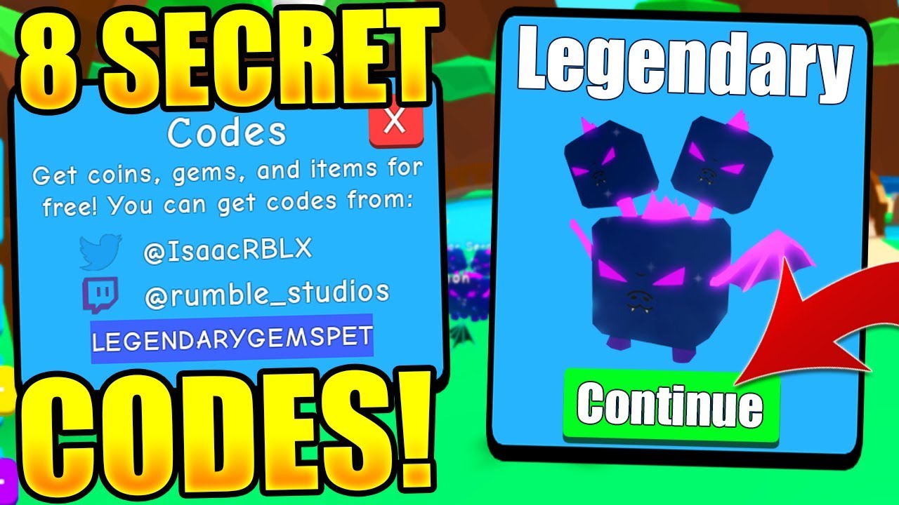 8 SECRET PET CODES IN BUBBLE GUM SIMULATOR! (Roblox)