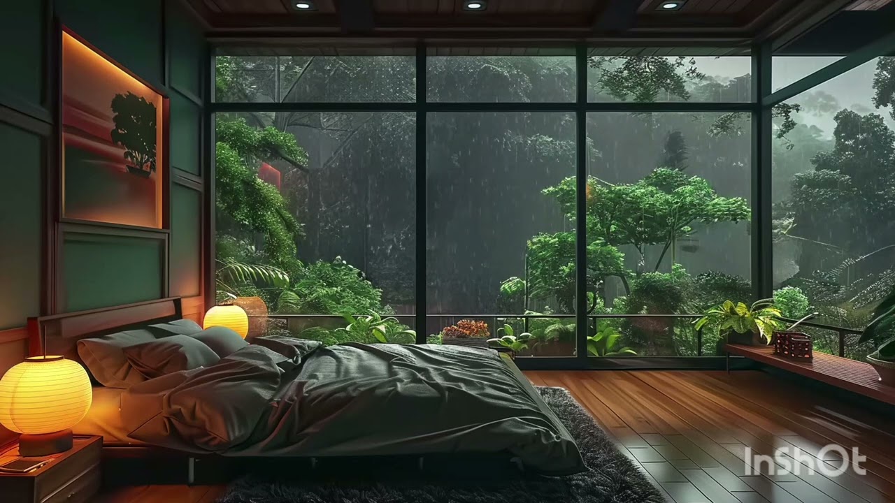 Relaxing Rain in a Cozy Room – Sleep & Calm Night Sounds