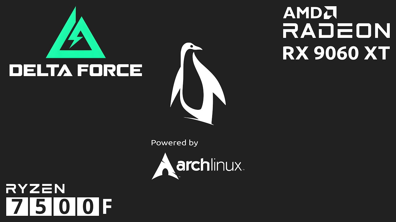 Linux Gaming - Delta Force (Ryzen 7500F + RX 9060 XT)