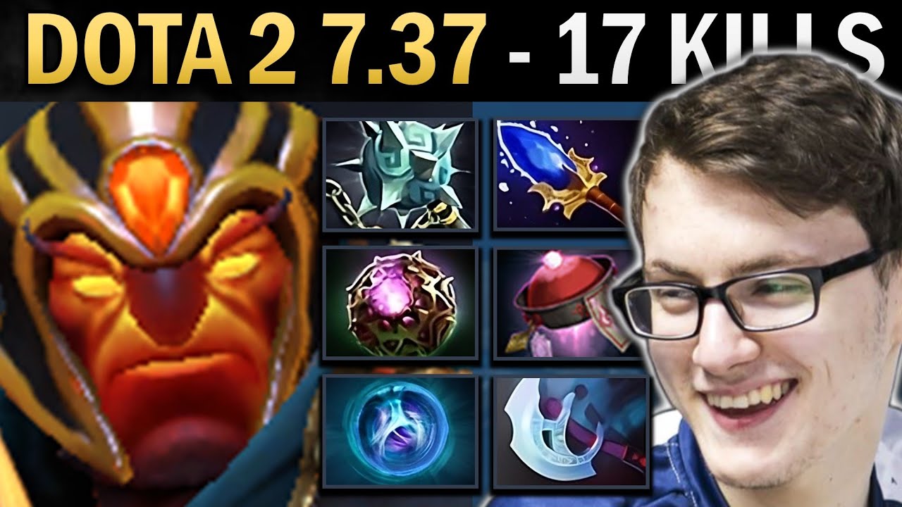 Ember Spirit Gameplay Miracle with 17 Kills and Octarine - Dota 7.37