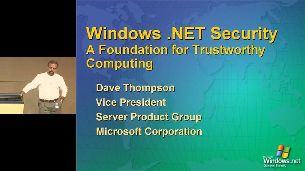 Win.NET Airlift - Windows .NET Security: Trustworthy Computing - Dave Thompson - 2002/02