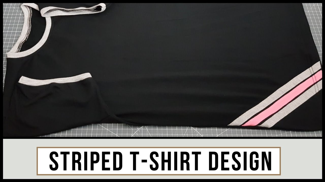 How To Sew Unique Stripes On Your Tshirt | Striped Tshirt | Mens Fashion | Sew With Me | Bhooki