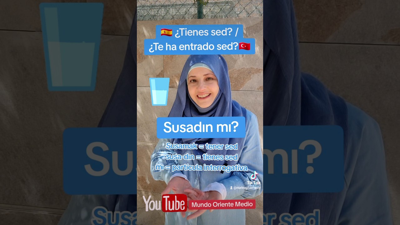 como d&eacute;cimos en turco &iquest;tienes sed? #idiomaturco #idiomas #İspanyolca #culturaturca