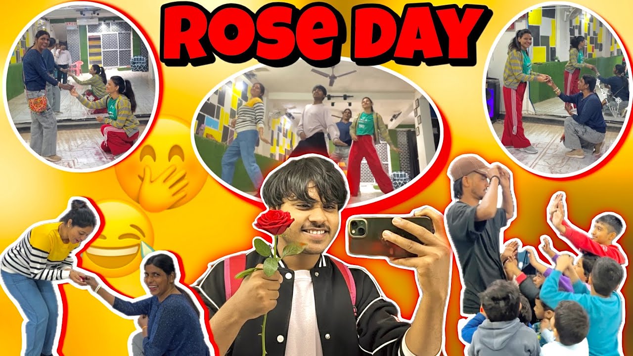 Class me hi rose 🌹 day mana liya 🤣😃 #vlogger #dance #rose ￼