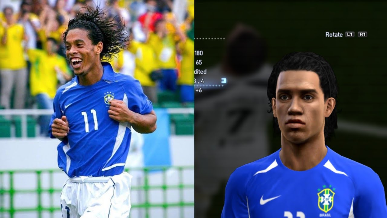 Ronaldinho (Classic Players - Brazil) Build Face & Stats Pes 2013