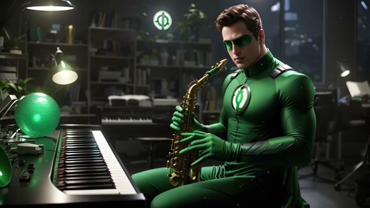 In 🎷Sax City Tonight 🎼GREEN LATERN| for Meditation and Unwinding 🌿- Take 1⌚5