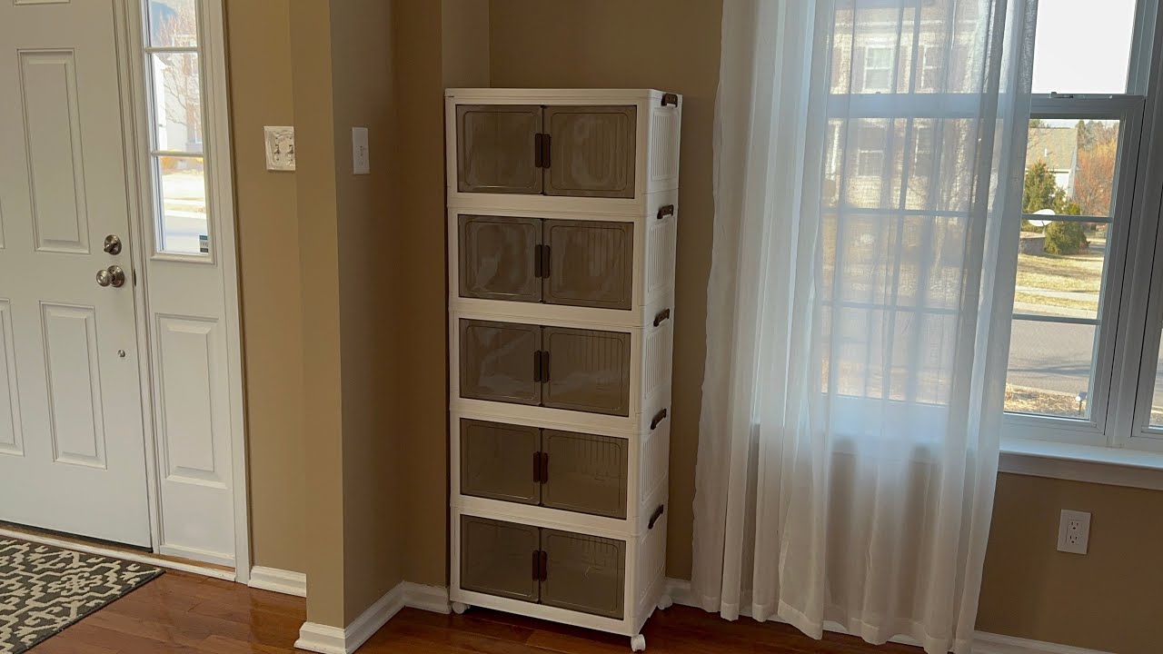 5-Tier Folding Cabinet from Temu Review & Setup | Easy Storage Solution