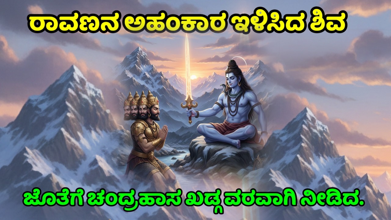 ರಾವಣ ಶಿವ ಕಥೆ |ಅಹಂಕಾರಿ ರಾವಣನನ್ನು ಶಿಕ್ಷಿಸಿ ವರನಿದಿದ ಶಿವ| ಶಿವ ಲೀಲಾ| ಚಂದ್ರಹಾಸ ಖಡ್ಗ ಪಡೆದ ರಾವಣ|