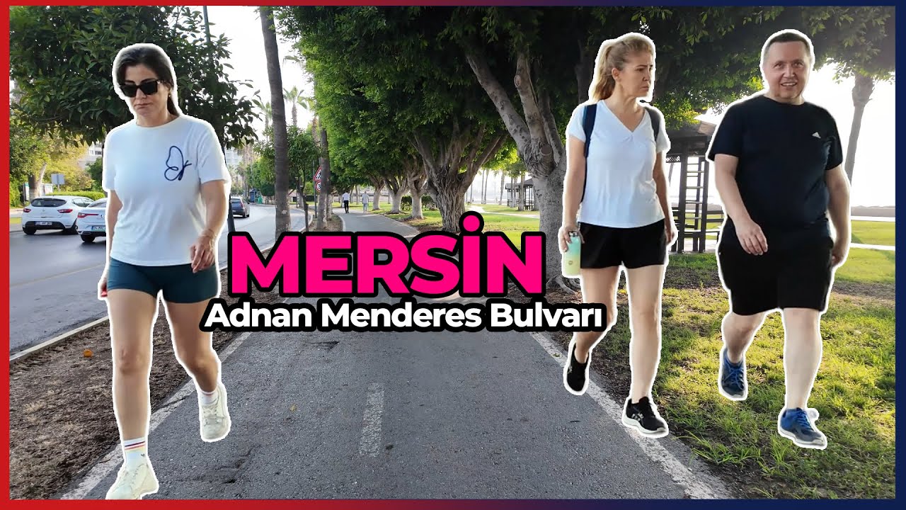4K walking | Mersin Mezitli'den Pozcu'ya Sahil Yolu Boyunca bisiklet sürüşü