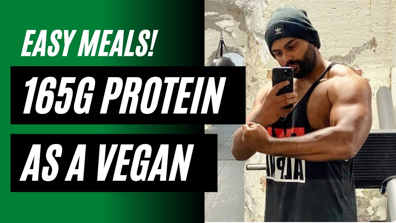 Full Day of Eating as a Vegan Bodybuilder | EASY MEALS | 165g PROTEIN