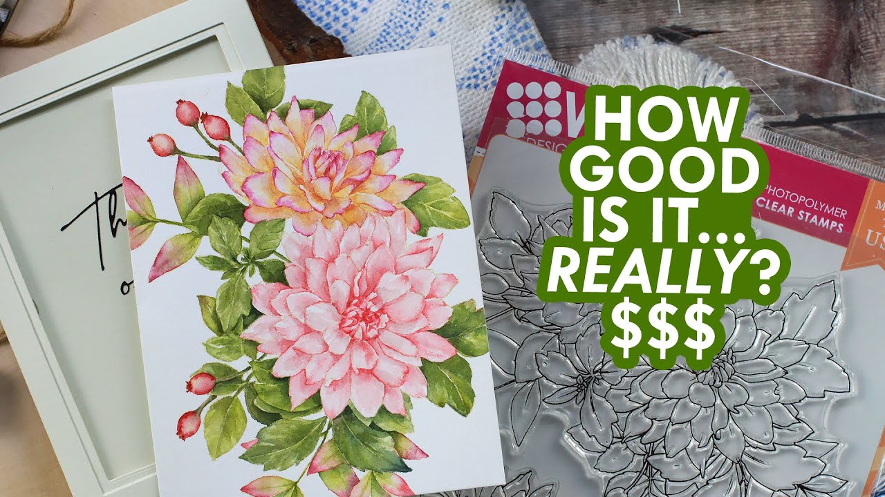 Watercoloring with Spellbinders BetterPress Cotton Panels ft. Darling Dahlias