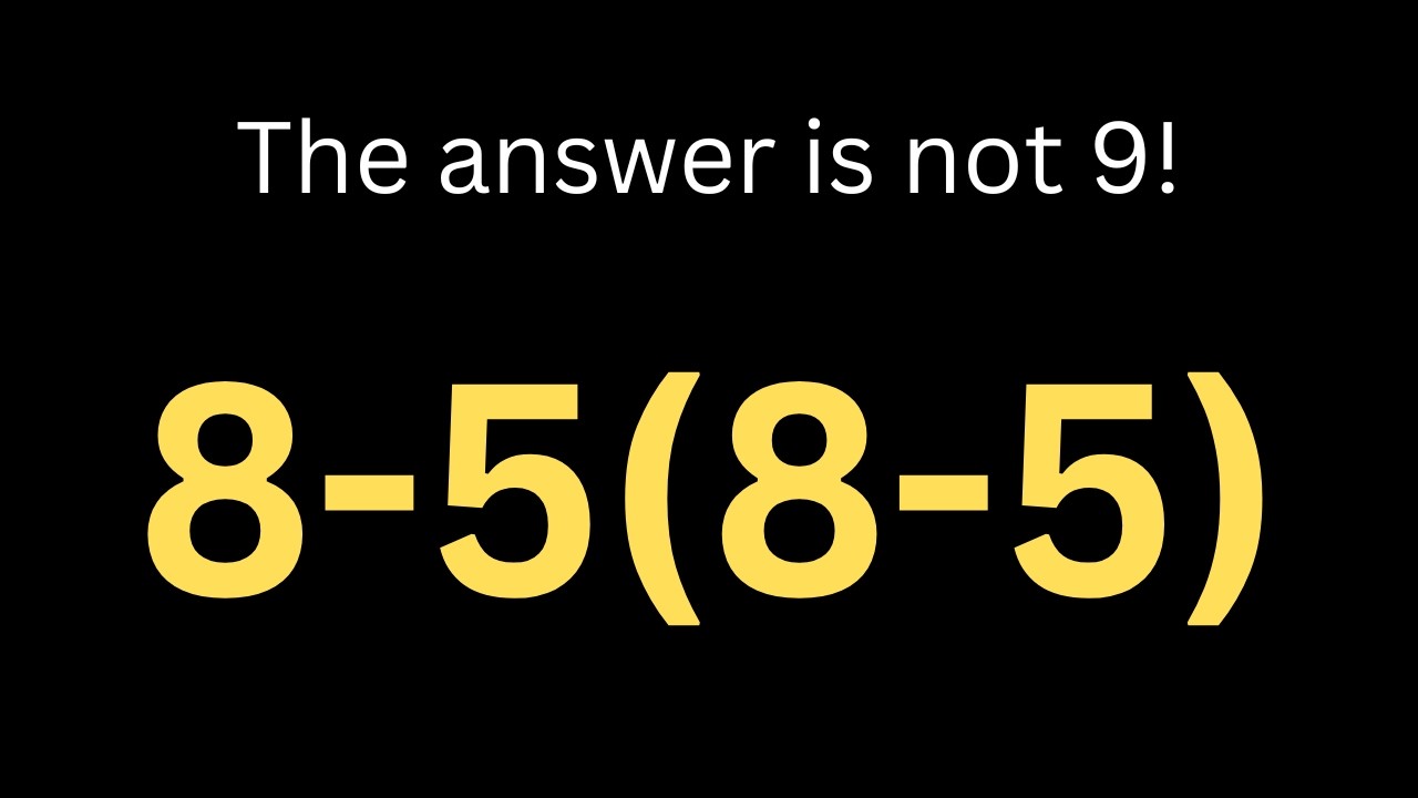 Can You Solve This Simple Math Problem Correctly?