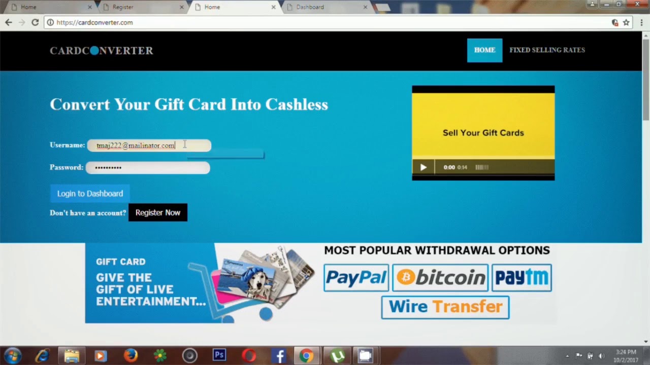 Sell/Redeem Gift Card instantly. iTunes, Walmart, Amazon, Target, Steam
