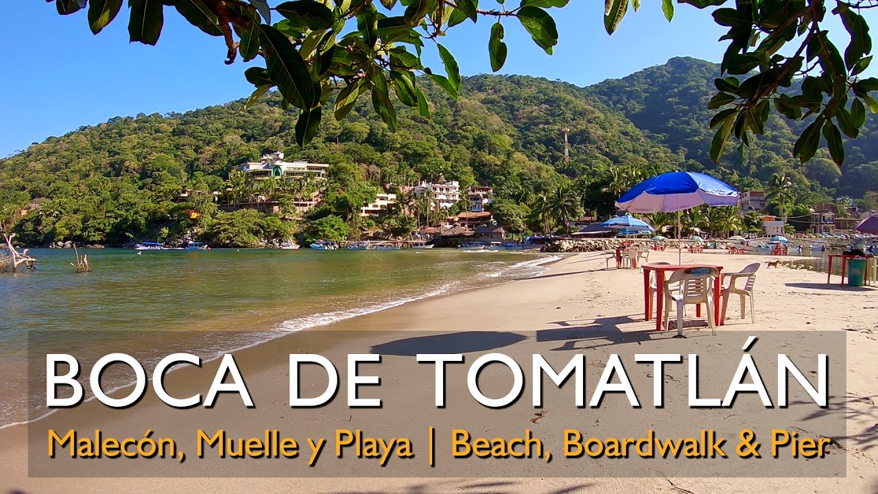 Boca de Tomatlán muelle malecón y playa 08/12/2019 Boca de Tomatlan Boardwalk & Beach Jalisco Mexico
