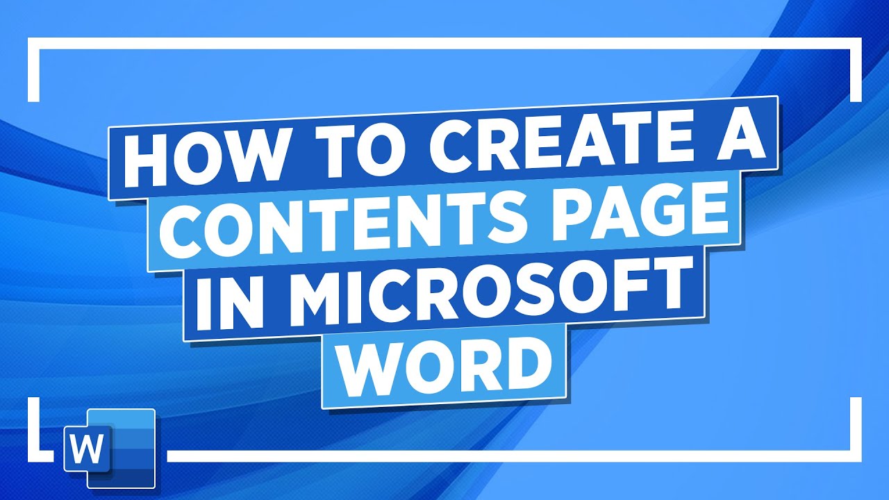 How to Create a Contents Page in Microsoft Word: Microsoft Word Tutorial
