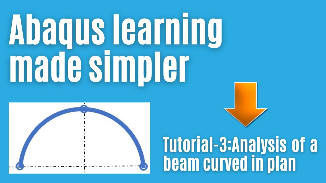 Abaqus tutorial &ndash; 03:  Analysis of a beam curved in plan