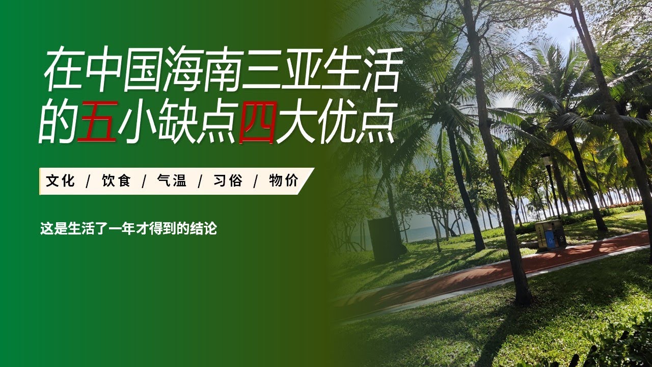 中国海南三亚旅居的五个缺点和四个优点#数字游民 #海南旅居#三亚旅居#三亚#中国海南自贸港#旅居生活#低成本生活