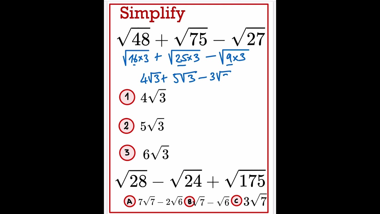 How to simplify Surds