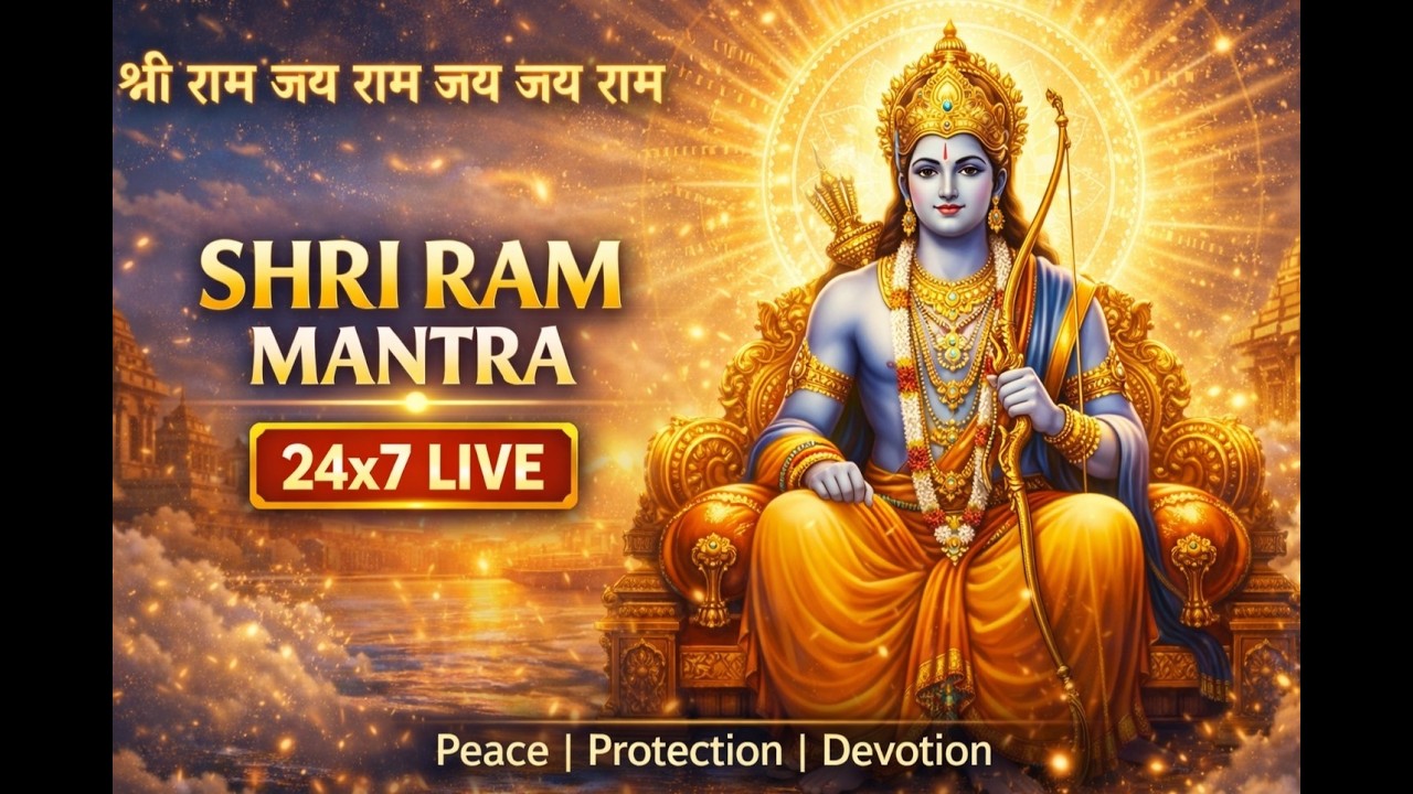 LIVE 🔴 Shree Ram Jai Ram Jai Jai Ram Mantra Jaap | Ram Naam Sankirtan