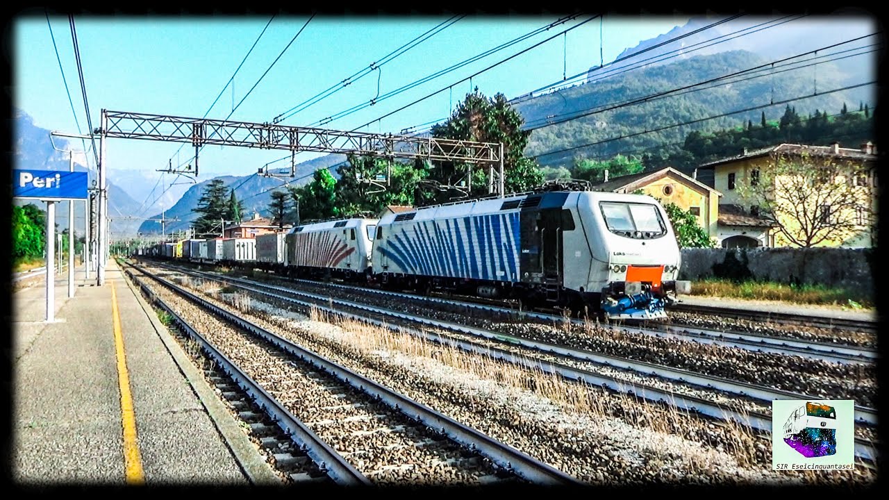 Lo spettacolare traffico ferroviario della ferrovia del Brennero alla stazione di Peri