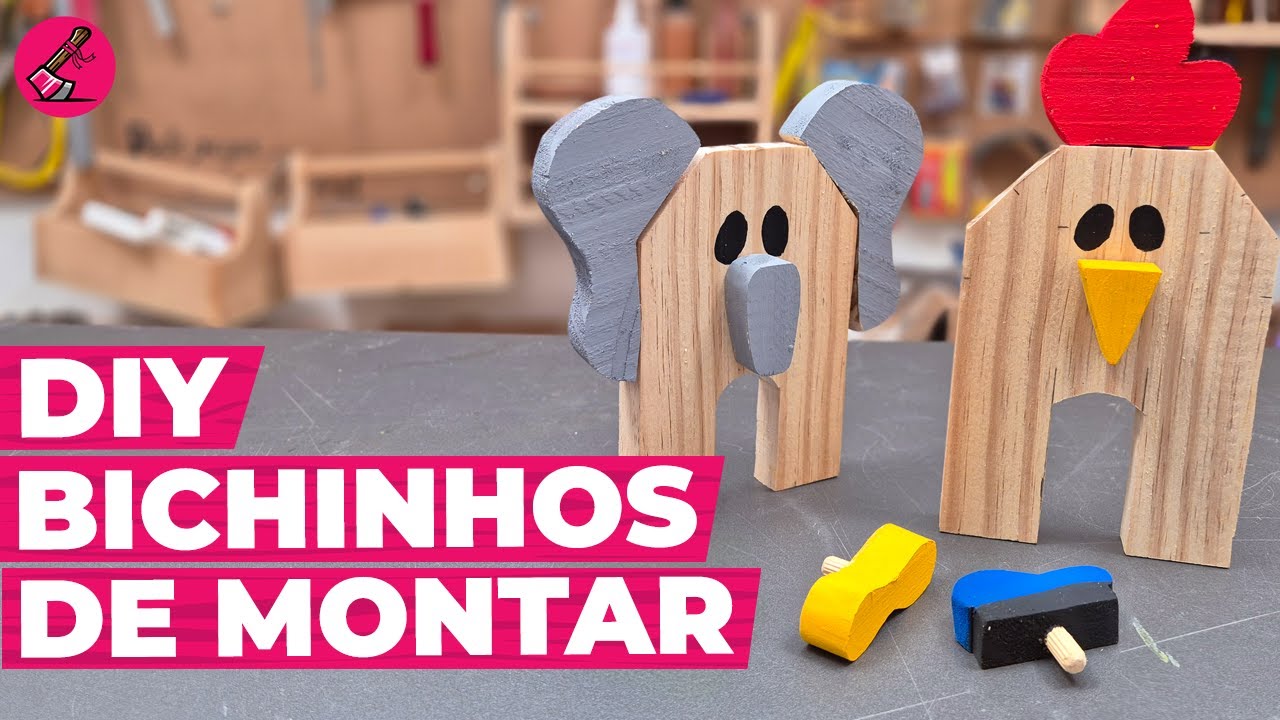 Aprenda a fazer BRINQUEDOS DE ENCAIXE de madeira | DIY