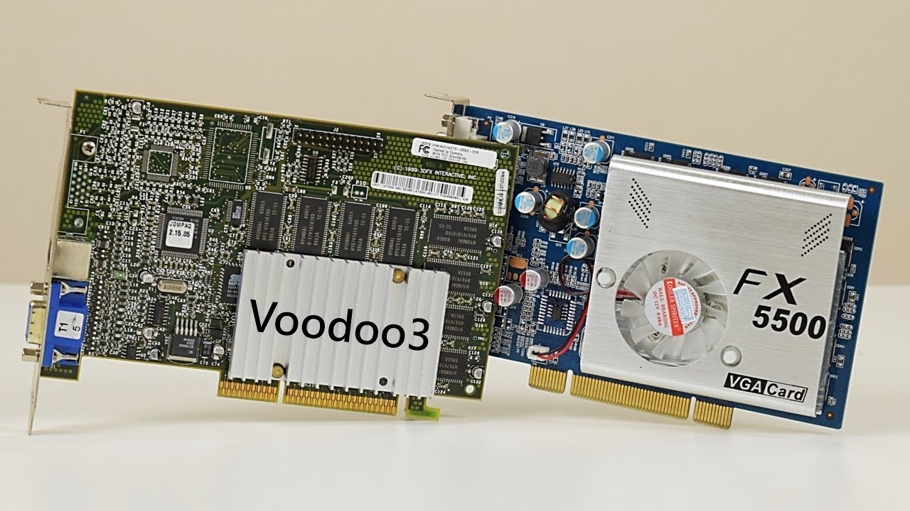 Voodoo3 против FX 5500 на K6 III+ 550