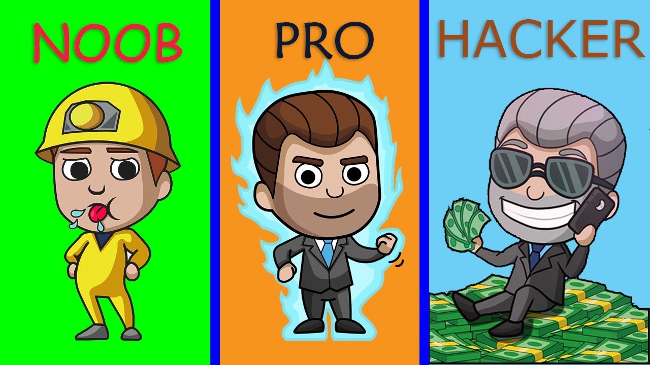NOOB vs PRO vs HACKER in Idle Miner Tycoon