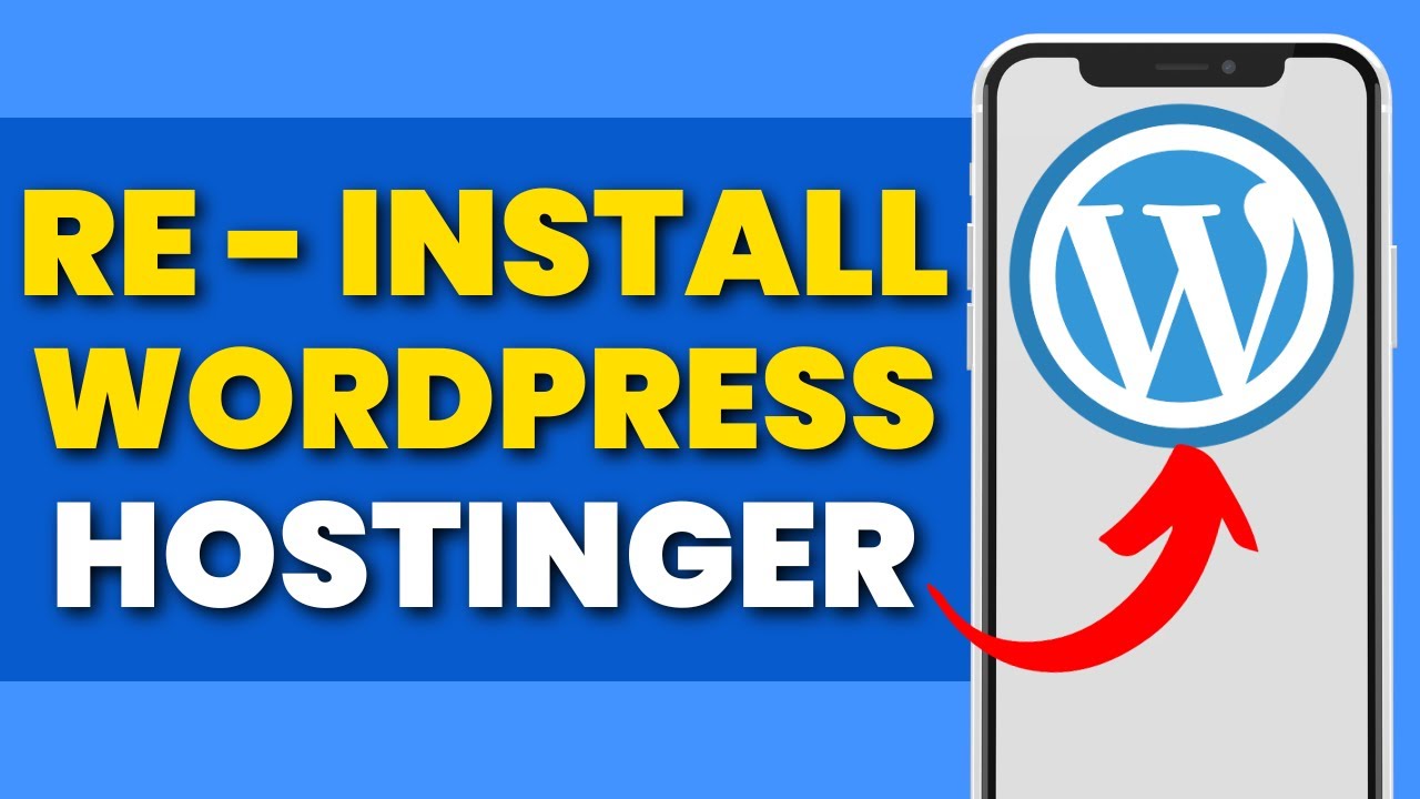 How to Re install WordPress in Hostinger | Re Install Wordpress Hostinger